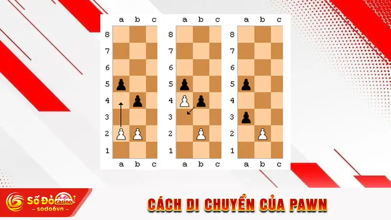 Cờ Vua - Chia Sẻ Chiến Thuật, Cách Chơi Tại SODO66 3 Cách di chuyển của Pawn